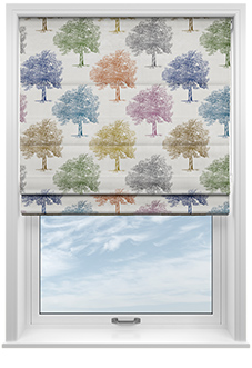 Vintage Tree Velvet, Multi - Roman Blind